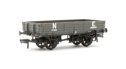 3 Plank Wagon North Eastern Railway 'NE' Grey No.800055