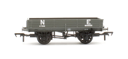 3 Plank Wagon North Eastern Railway 'NE' Grey No.800055