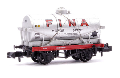 Pre-Owned 373-658A 14T Tank Wagon 'Fina' Silver No. 136