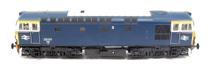 Pre-Owned 3368 Class 33/1 33101 BR Blue (white cab windows frames) Diesel Locomotive