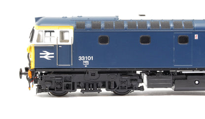 Pre-Owned 3368 Class 33/1 33101 BR Blue (white cab windows frames) Diesel Locomotive