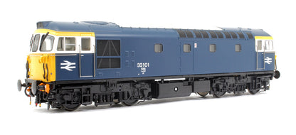 Pre-Owned 3368 Class 33/1 33101 BR Blue (white cab windows frames) Diesel Locomotive