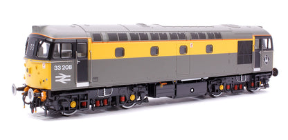 Class 33/2 33208 BR Railtour Grey/Yellow  (headlight) Diesel Locomotive