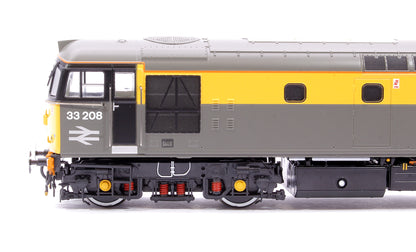 Class 33/2 33208 BR Railtour Grey/Yellow  (headlight) Diesel Locomotive