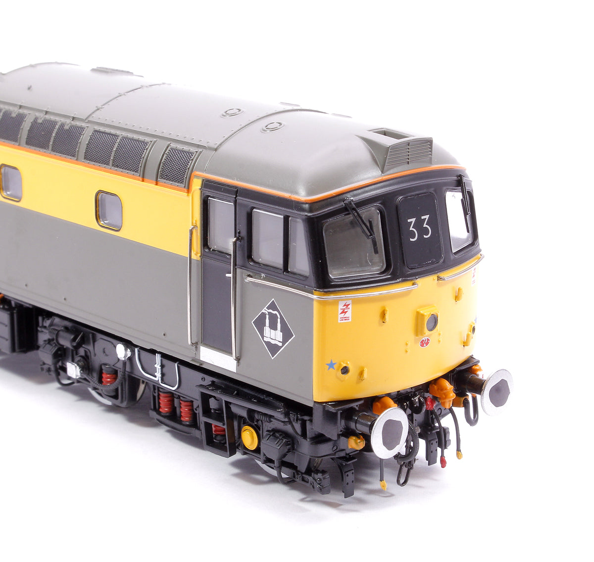 Class 33/2 33208 BR Railtour Grey/Yellow  (headlight) Diesel Locomotive