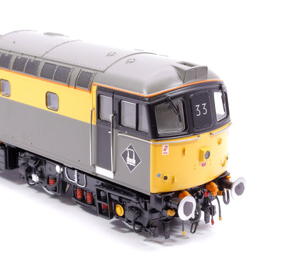 Class 33/2 33208 BR Railtour Grey/Yellow  (headlight) Diesel Locomotive
