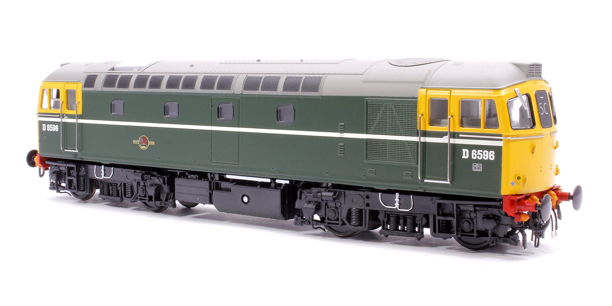 Class 33/2 D6596 Original BRCW ‘Hastings Gauge’ Type 3 BR Green (full yellow ends) Diesel Locomotive