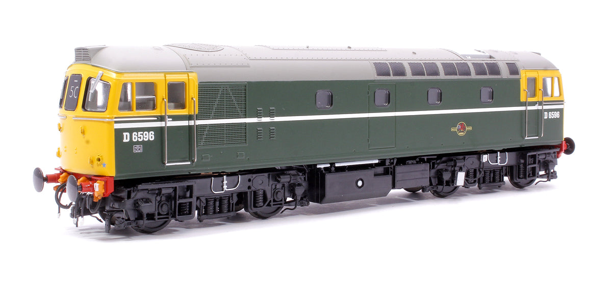 Class 33/2 D6596 Original BRCW ‘Hastings Gauge’ Type 3 BR Green (full yellow ends) Diesel Locomotive