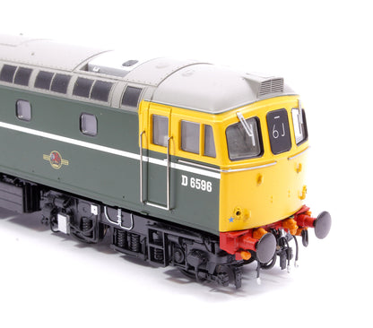 Class 33/2 D6596 Original BRCW ‘Hastings Gauge’ Type 3 BR Green (full yellow ends) Diesel Locomotive