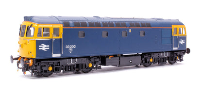 Pre-Owned 3338 Class 33/2 33202 BR Blue (orange cantrail line/headlight) Diesel Locomotive