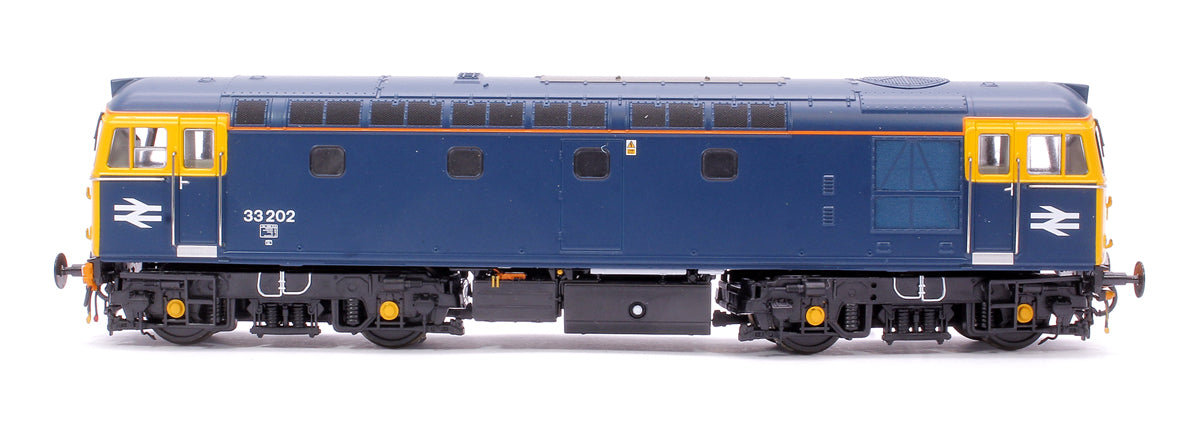 Pre-Owned 3338 Class 33/2 33202 BR Blue (orange cantrail line/headlight) Diesel Locomotive