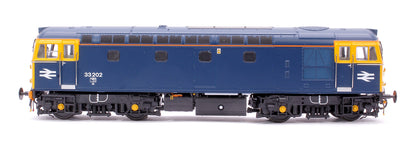 Pre-Owned 3338 Class 33/2 33202 BR Blue (orange cantrail line/headlight) Diesel Locomotive