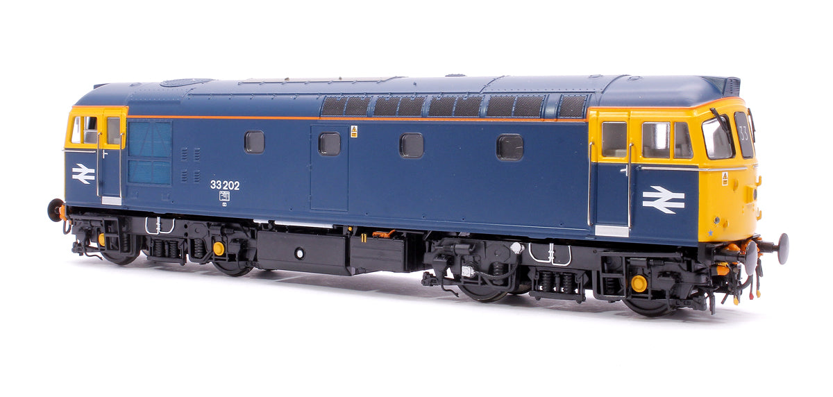 Pre-Owned 3338 Class 33/2 33202 BR Blue (orange cantrail line/headlight) Diesel Locomotive