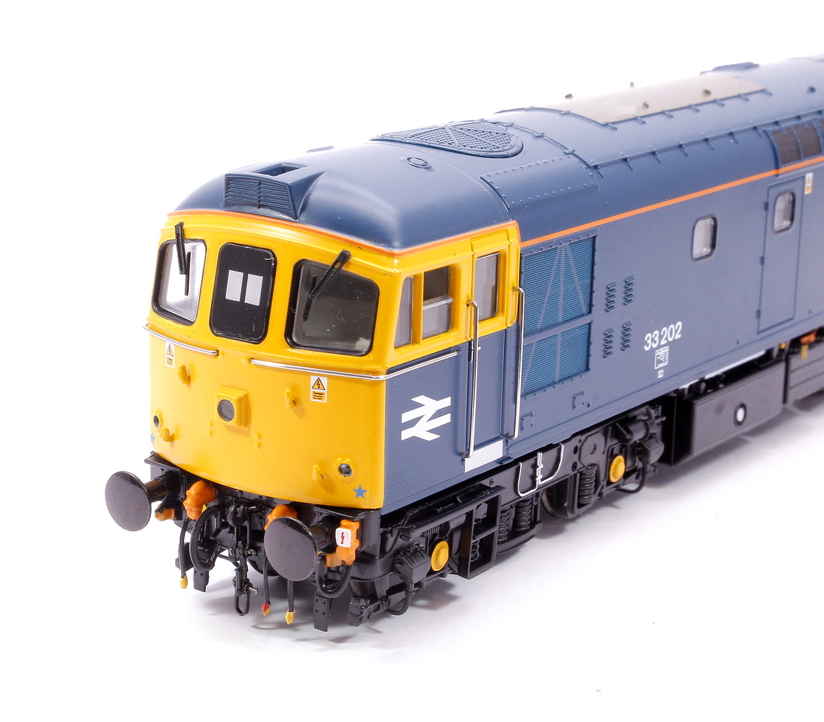 Pre-Owned 3338 Class 33/2 33202 BR Blue (orange cantrail line/headlight) Diesel Locomotive