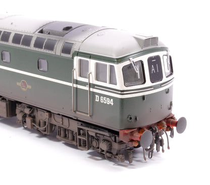 Class 33/2 D6594 Original BRCW ‘Hastings Gauge’ Type 3 BR Green Diesel Locomotive - Weathered