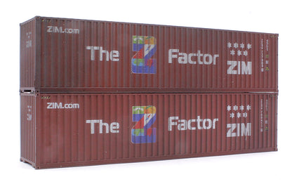 40 Ft High Cube Container ZIM 769411-4/727809-8 Twin Pack - Weathered