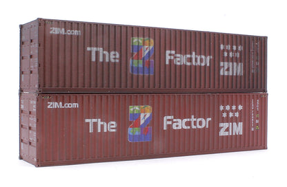 40 Ft High Cube Container ZIM 769411-4/727809-8 Twin Pack - Weathered