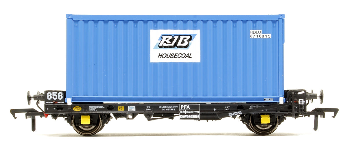 Pre-Owned ACC2090RAIL2 Set of 3 PFA 2 Axle Container Flat Wagons with RJB Coal Containers - Exclusive Edition