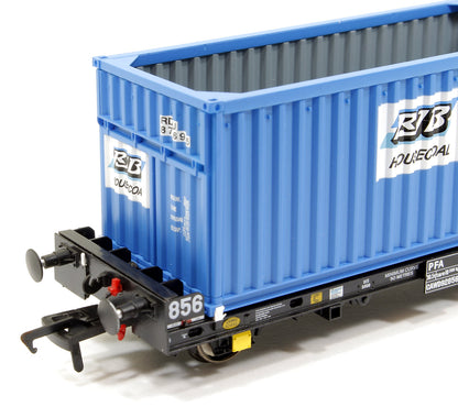 Pre-Owned ACC2090RAIL2 Set of 3 PFA 2 Axle Container Flat Wagons with RJB Coal Containers - Exclusive Edition