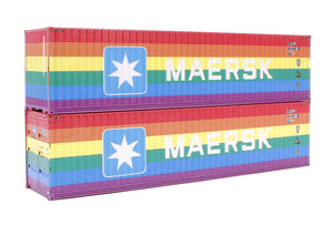 Maersk Rainbow 40ft High Cube Container Twin Pack