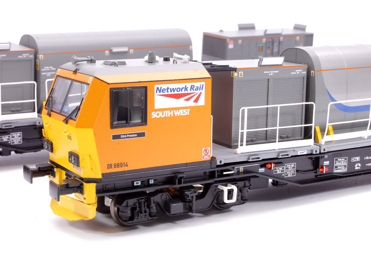 Windhoff MPV 2-Car Set Network Rail Orange Nos. DR98914 and DR98964 - DCC Sound