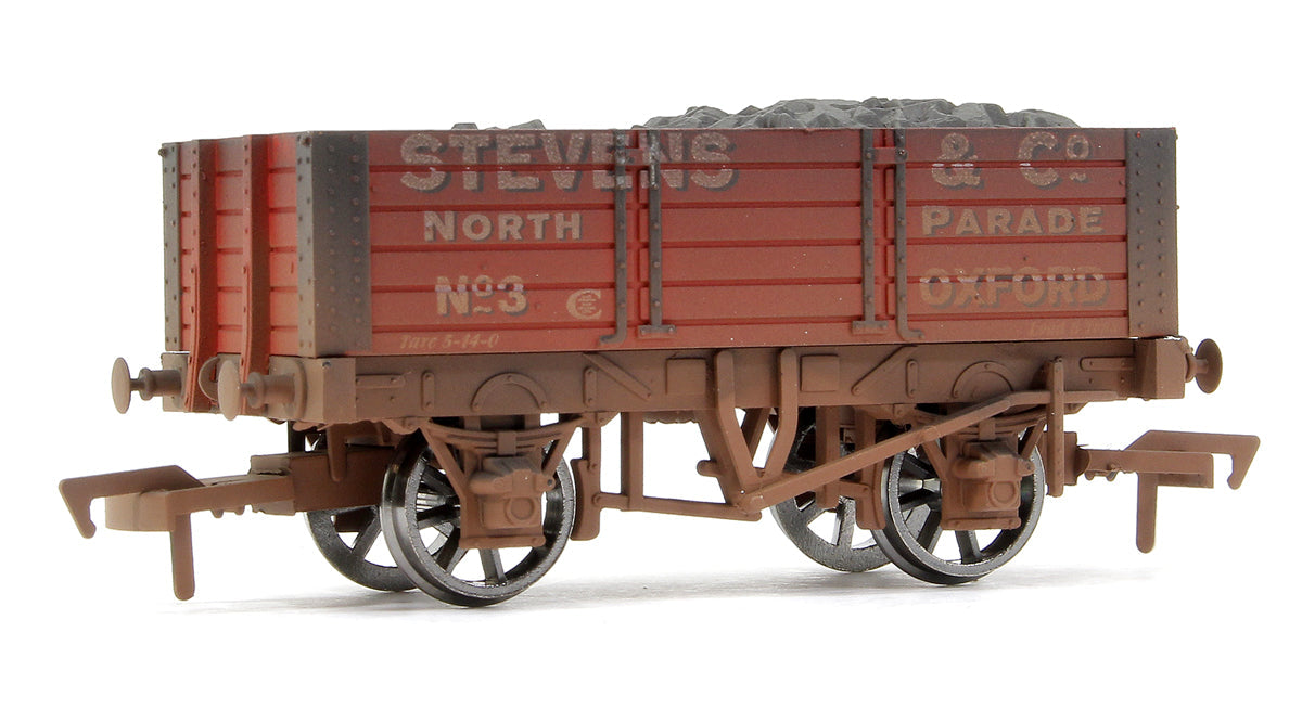 Pre-Owned 4F-052-004 Stevens & Co 5 Plank Wagon 9ft Wheelbase No.3 - Weathered