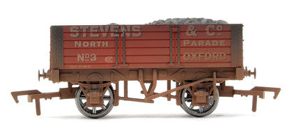 Pre-Owned 4F-052-004 Stevens & Co 5 Plank Wagon 9ft Wheelbase No.3 - Weathered