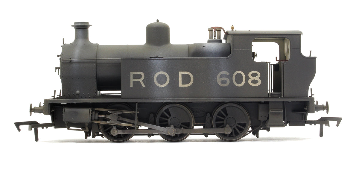 Pre-Owned Custom Weathered Kerr, Stuart 'Victory' 0-6-0T Locomotive in Black "ROD" No.608 - DCC Fitted