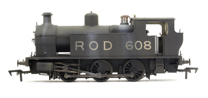 Pre-Owned Custom Weathered Kerr, Stuart 'Victory' 0-6-0T Locomotive in Black "ROD" No.608 - DCC Fitted