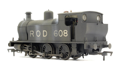 Pre-Owned Custom Weathered Kerr, Stuart 'Victory' 0-6-0T Locomotive in Black "ROD" No.608 - DCC Fitted