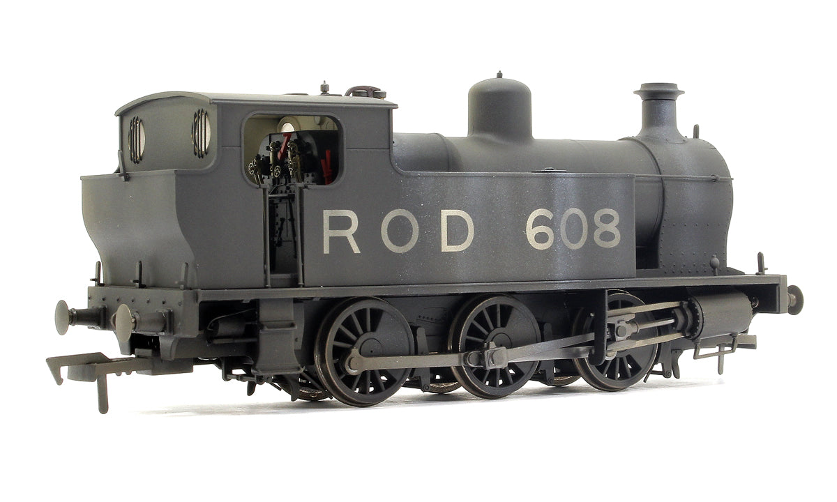 Pre-Owned Custom Weathered Kerr, Stuart 'Victory' 0-6-0T Locomotive in Black "ROD" No.608 - DCC Fitted