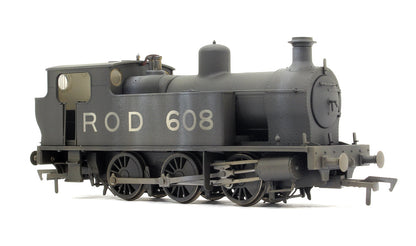 Pre-Owned Custom Weathered Kerr, Stuart 'Victory' 0-6-0T Locomotive in Black "ROD" No.608 - DCC Fitted