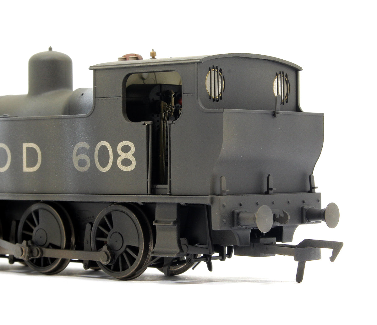 Pre-Owned Custom Weathered Kerr, Stuart 'Victory' 0-6-0T Locomotive in Black "ROD" No.608 - DCC Fitted