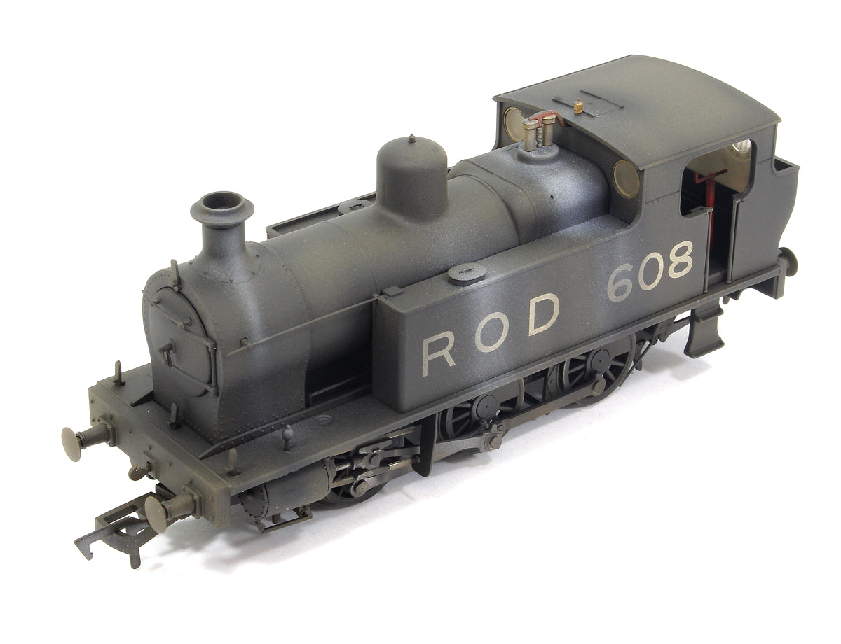 Pre-Owned Custom Weathered Kerr, Stuart 'Victory' 0-6-0T Locomotive in Black "ROD" No.608 - DCC Fitted