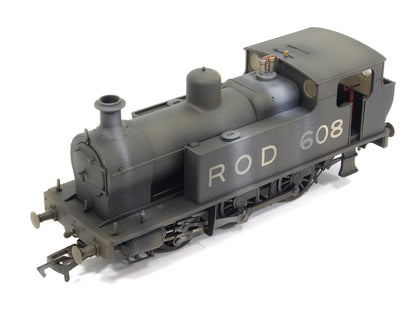 Pre-Owned Custom Weathered Kerr, Stuart 'Victory' 0-6-0T Locomotive in Black "ROD" No.608 - DCC Fitted