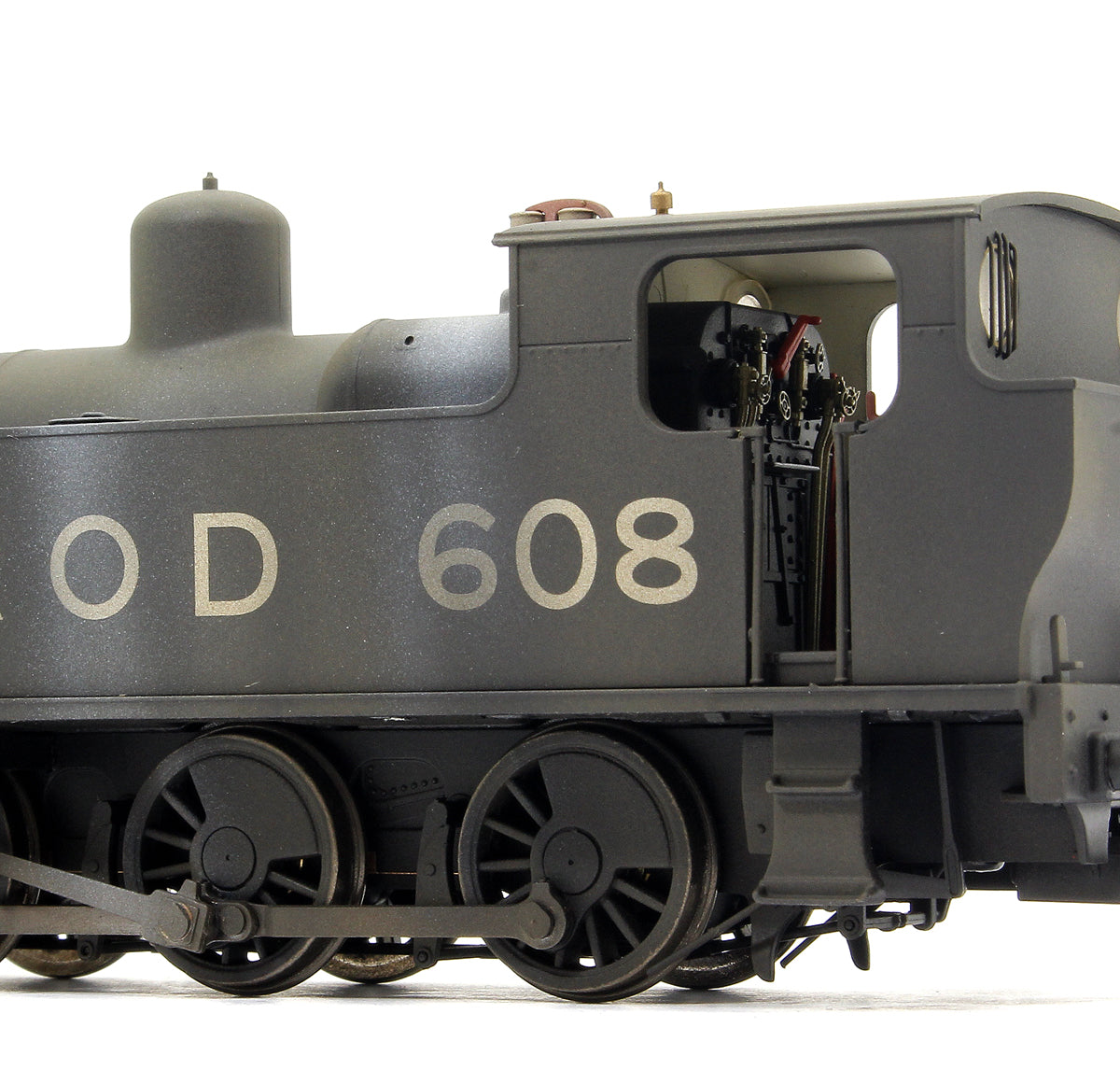 Pre-Owned Custom Weathered Kerr, Stuart 'Victory' 0-6-0T Locomotive in Black "ROD" No.608 - DCC Fitted