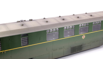 Custom Weathered GWR AEC ‘Razor Edge' Railcar BR green with speed whiskers (white cab roofs) No.W32W Diesel Locomotive