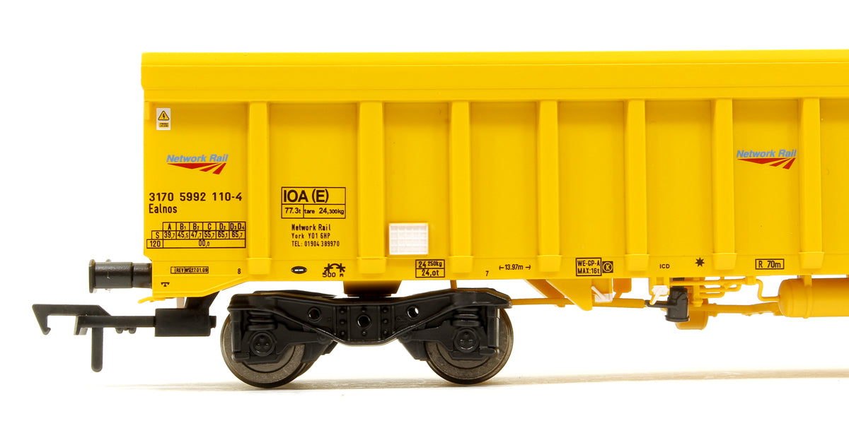 Pre-Owned IOA Ballast Wagon Network Rail Yellow 3170 5992 110-4