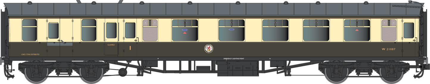 BR Mk1 Chocolate & Cream BCK W21087 Western Region - DCC Fitted