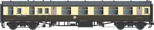 BR Mk1 Chocolate & Cream BCK W21087 Western Region - DCC Fitted