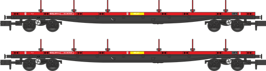 YLA Mullets Railfreight Red & Yellow Mullet Branding Twin Pack No.DC967594 and DC967620