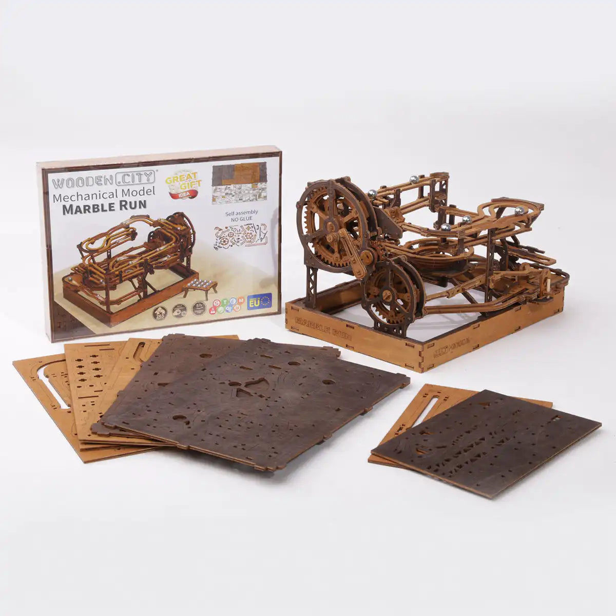 3D Wooden Puzzle – Marble Run