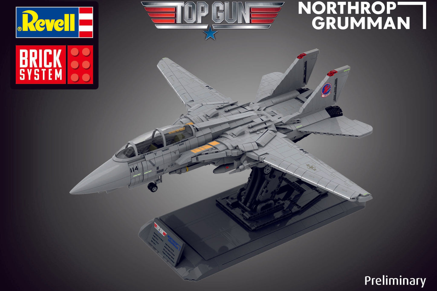 Northrop/Grumman F-14A Top Gun Brick System Model Kit