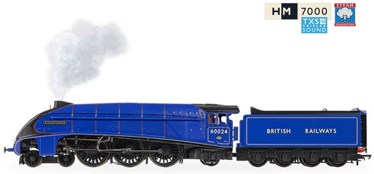 R30553SS Class A4 4-6-2 BR Ultramarine Blue 60024 "Kingfisher" Steam Locomotive - DCC Sound & Smoke