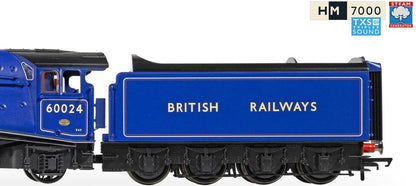 R30553SS Class A4 4-6-2 BR Ultramarine Blue 60024 "Kingfisher" Steam Locomotive - DCC Sound & Smoke