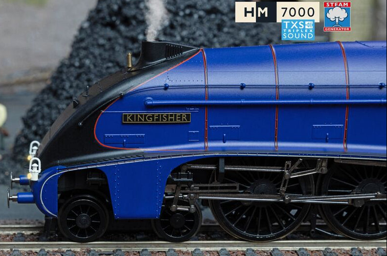 R30553SS Class A4 4-6-2 BR Ultramarine Blue 60024 "Kingfisher" Steam Locomotive - DCC Sound & Smoke