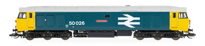 TT3067M Class 50 BR Large Logo Blue '50026' 'Indomitable' Diesel Locomotive