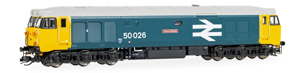 TT3067M Class 50 BR Large Logo Blue '50026' 'Indomitable' Diesel Locomotive