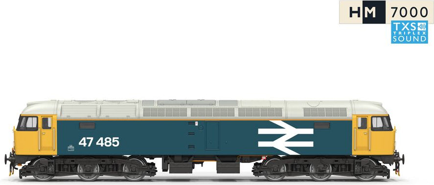 TT3097TXS Class 47/4 BR Large Logo Blue 47485 Diesel Locomotive - DCC Sound