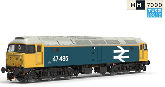 TT3097TXS Class 47/4 BR Large Logo Blue 47485 Diesel Locomotive - DCC Sound